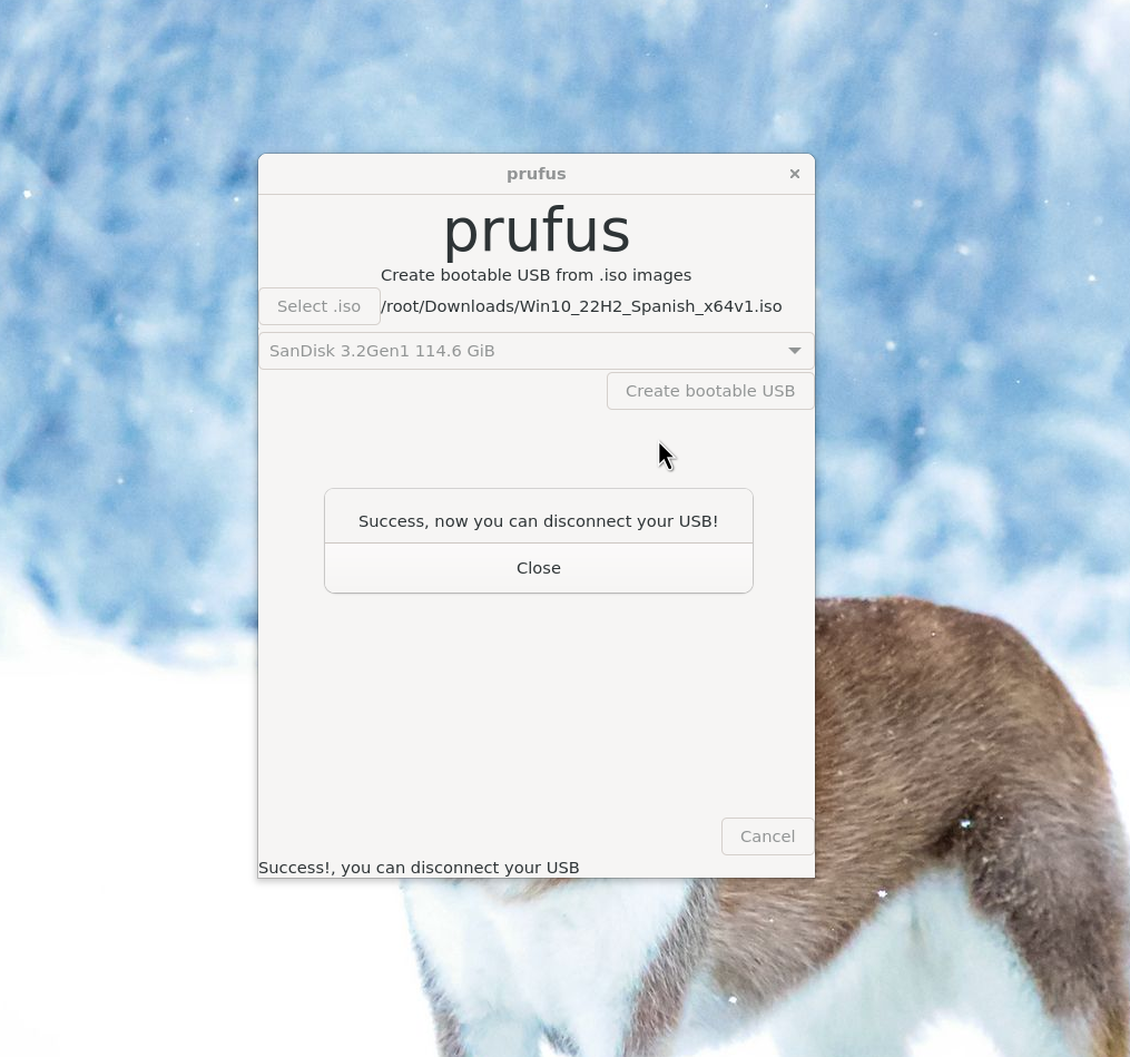 prufus main window